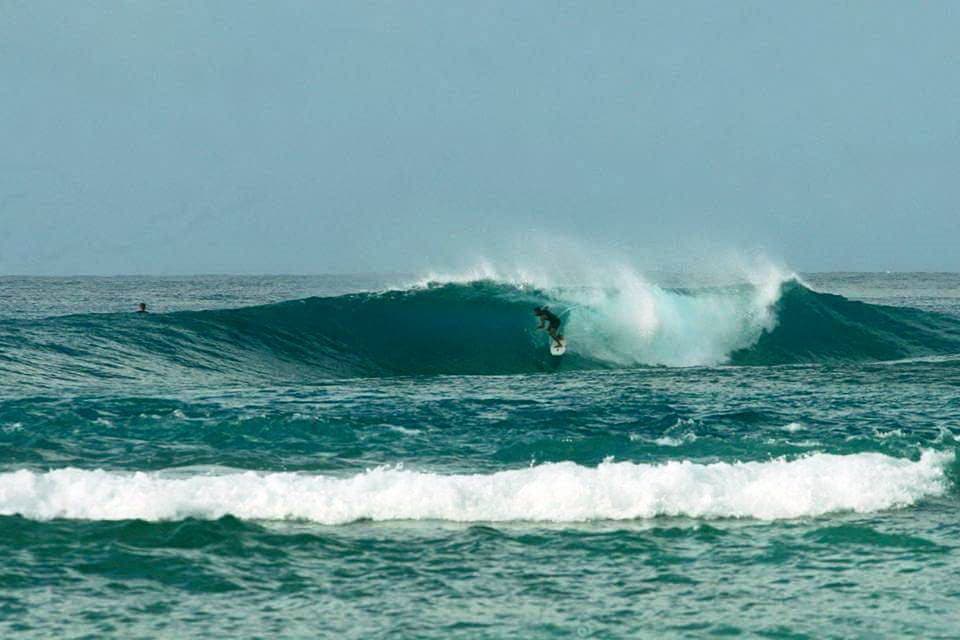Surfing at Pango Point, Efate, Vanuatu